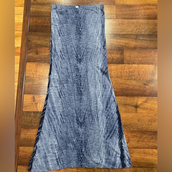 Billabong Maxi Blue Tie Dye Skirt Size Small Long Skirt Boho Casual - Picture 6 of 7